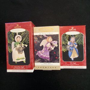 Hallmark 3 The Language of Flowers Angels - Iris NIB